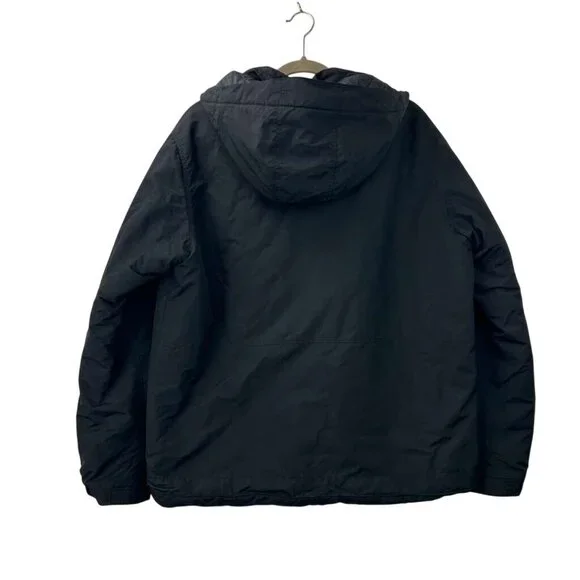 Patagonia Men's Size Large Hooded Quilted Black Winter Isthmus Jacket Full Zip